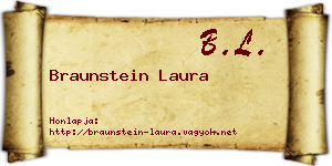 Braunstein Laura névjegykártya